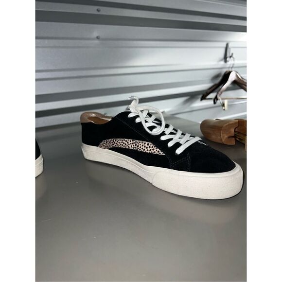 Madewell Black Suede & Leopard print Sneakers Size 9 - Picture 5 of 8